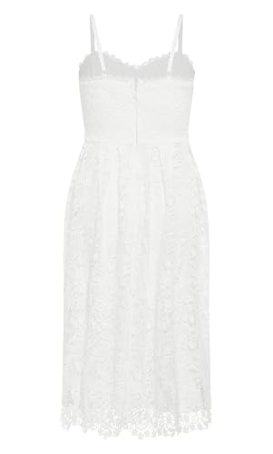 Image of City Chic Women's Plus Size Cocktail Dress - Scarlet Bustier Lace Midi