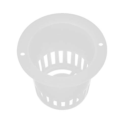 Hongzer Pot de Culture hydroponique, 50Pcs Hydroponics Planting Basket Culture Hors-Sol Pot de Fleur de Culture de Plantes sans Terre, Hydroponics Basket for Indoor Fruits and Vegetables(Blanc)