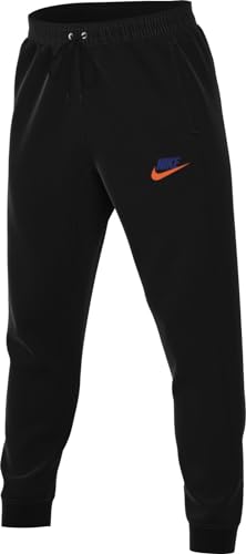 Nike Club Fleece Men's Fleece Joggers (Black/Black/Safety Orange,...
