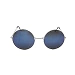 Round Hippie Sunglasses Retro Hippie Glasses for Men Women, Blue