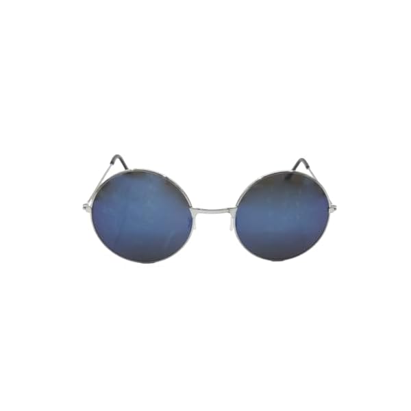 Round Hippie Sunglasses Retro Hippie Glasses for Men Women, Blue