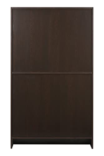 Image of DeckUp Muvo 4-Shelf Engineered Wood Book Shelf and Display Unit (Dark Wenge, Matte Finish)