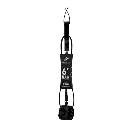 FIREWIRE Surfboards All Day Regular 7mm Leash – Black Camo, 6ft - Durable, High-Performance Surfing Accessory