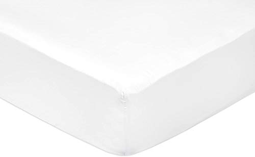 Sábana bajera ajustable de 800 hilos, ultra profunda, 46 cm, 100% algodón egipcio puro satén de calidad de hotel, color blanco, tamaño pequeño de 1,2 m
