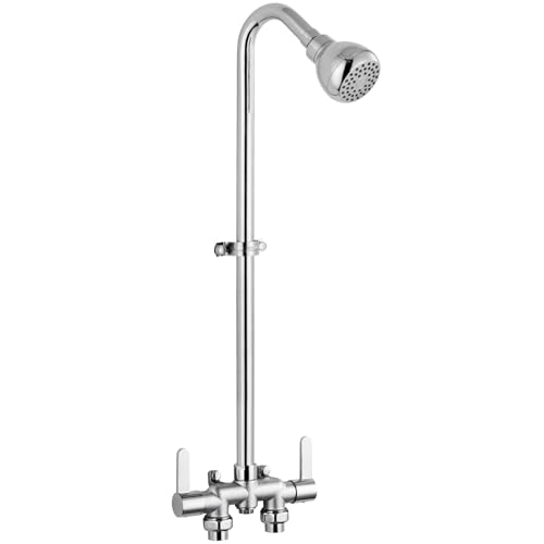 Aolemi Outdoor Shower Kit 2-Handle Outdoor Shower Fixtures Polish Chrome