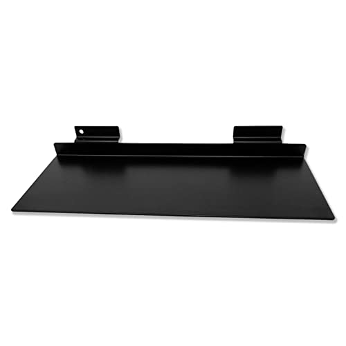 Slatwall Metal Shoe Shelf, Flat Display Shelves For Slat & Slatgrid Panels, 4" D X 11" L, Black, 5 Pack #TOP4