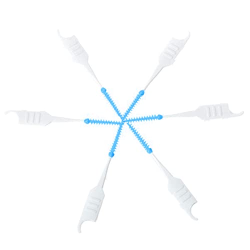 200pcs Palito de dente Palito de dente de silicone macio Fio dental Escova de dentes interdental Pal