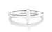 Miabella 925 Sterling Silver or 18K Gold Plated Sideways Cross Ring for Women Made in Italy (sterling silver, 8)