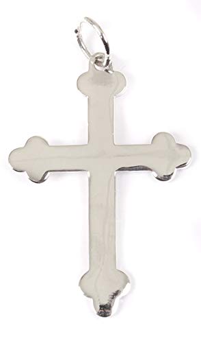 Croix en argent anti-allergie pendentif durable ne noircit pas