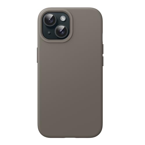 Image of JETech Silicone Case for iPhone 15, Clay | Silky Soft Touch, Shockproof Cover, Scratch Resistant, Microfiber Lining
