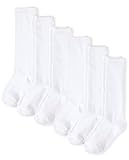 The Children's Place,Girls,Variety Knee Socks,White 6-Pack,Small,