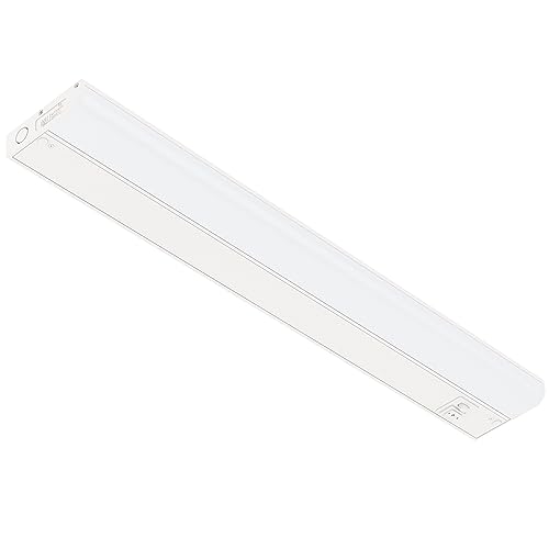 GETINLIGHT Dimmable Hardwired Only 3 Color Under Cabinet LED Lights, 24-inch, Soft White(3000K), Bright White(4000K), Daylight White(5000K), Matte White Finished, ETL Listed, IN-0201-13-WH-345K