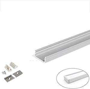 XE LED Solutions (4 Pack) 1 Meter U-Line Aluminium LED Profile/Extrusion with Opal Diffuser (Opal Diffuser)
