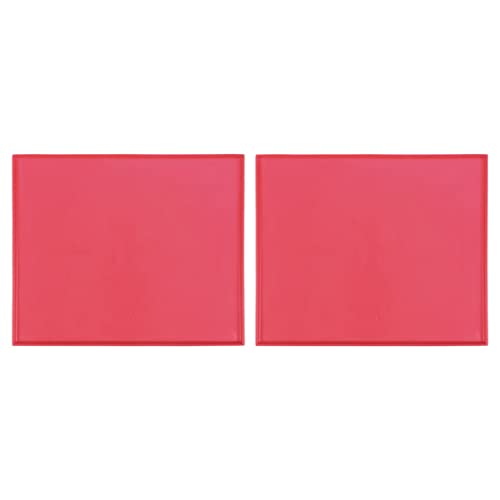 ERINGOGO 2Pcs Pet Feeding Mat Non Skid Dog Cat Food Bowl Pad Durable Pet Dish Mat with Raised Edges Easy to Clean Puppy Feeding Placemat