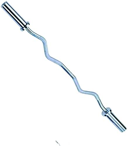 GYMINGWORLD® 4 Feet Solid EZ (Zigzag) Curl Olympic Rod (Bearing both side) 30 mm Bar & Sleeves for 50 mm Olympic plates with 2 Spring Locks-image-11