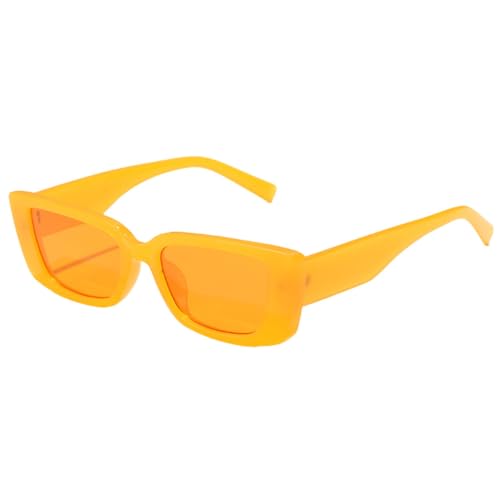 Lunettes de soleil vintage rectangle femme orange lunettes cateye retro chic de dame