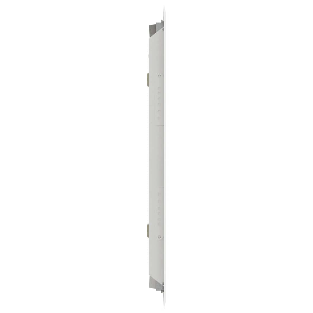 Puerta de acceso blanca 43,5 x 33 x 3 cm de acero con ángulo de apertura de 140°, tapa de revisión resistente a la intemperie para pared, techo, suelo, puerta de inspección para sanitarios