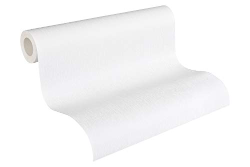 Architects Paper paintable Non-Woven Wallpaper Pigment ECO White 10,05 m x 0,53 m 963413, 53 x 1005 cm