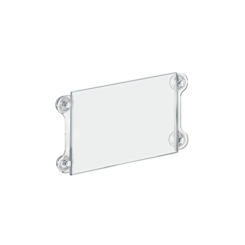 Support de panneau en acrylique transparent double face porte-affiche à ventouse