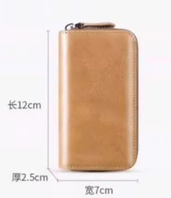 Men Leather Multifunctional Key Wallet All in One Retro Zipper Key Bag(1)2