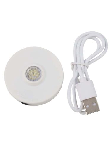 Tidevib Sorgente luminosa a LED per microscopia organica, illuminatore con luminosità regolabile 0-100%, alimentazione USB da 5 W, 5 V, in plastica ABS bianca con specchio, montaggio da 52 mm (staffa