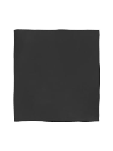JOPHY & CO. Bandanas unisex 100% algodón con motivo paisley y un color, pañuelo para el pelo/cuello/muñeca/cabeza, COD.644 (Negro)
