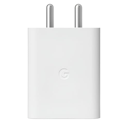 Image of Google 30W Original Type C Fast Charging Power Adapter for Google 10 /10 Pro /9A / 9 Pro XL /9 Pro /8 Pro /8 /8a,7 Pro /7 /7A, Tablet /Chrome Books & Other USB C Devices Quick Charger Support - 30 watt, White