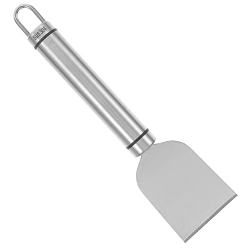 OFFSCH 2 Piezas Juego de raspador de Acero Inoxidable para cocinando Limpiador Kitchen Cleaner quitamanchas raspador de calcomanías de Pared raspador de Pintura de Acero Inoxidable Silver