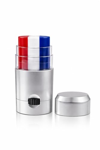 Oiomniv Red White Blue Face Body Paint Stick 1 pcs Patriotic Face Paint for 4th of July USA Flag Makeup Crayon for Sports Fans Festivals Independence Day Accessories for Women Men Kids