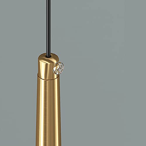 Mini lámpara colgante de cristal con detalles de latón y diseño elegante de suspensión minimalista 6