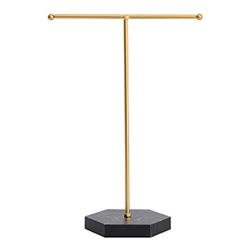 OVNSHVN Schmuckständer für Halskette, T-Stange aus Metall, plattiert, Organizer für Tischschmuck, zum von hängendem Schmuck A Cover