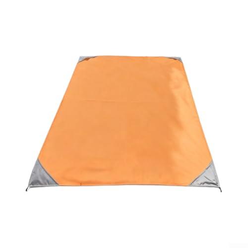 Image of Waterproof Picnic Blanket 200x200cm Sandproof Outdoor Mat(Orange 1m*1.4m)