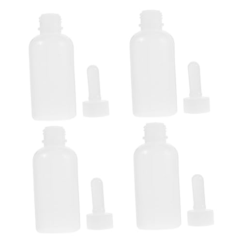 LIOOBO 4pcs Silicone Kitten Nursing Bottle Easy Clean Reusable Cat Supplies for Newborn Puppies