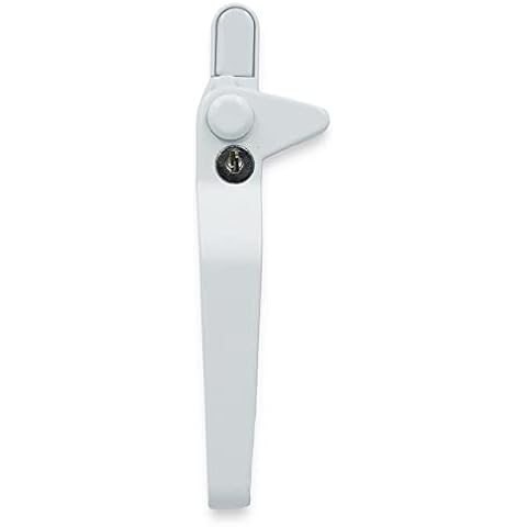 WMS uPVC Window Handle Cockspur Window Handle White Douable Glazed 21mm Backset Left Hand Cover