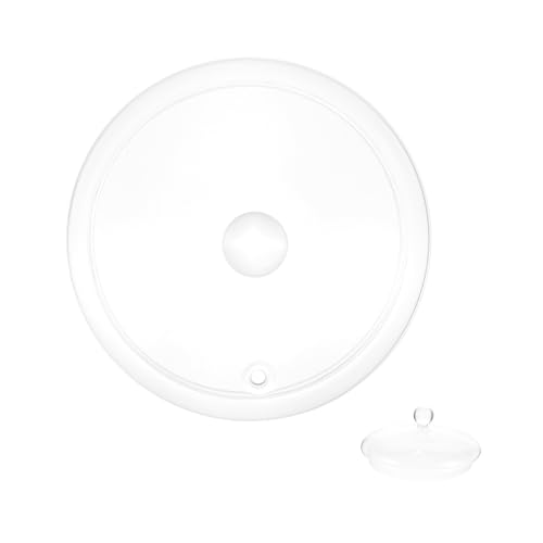 VILLCASE Tapa de Vidrio Resistente al Calor para Olla de Cubierta Transparente para Cocina Utensilio para Estufa Compatible con Olla de Doble Asa