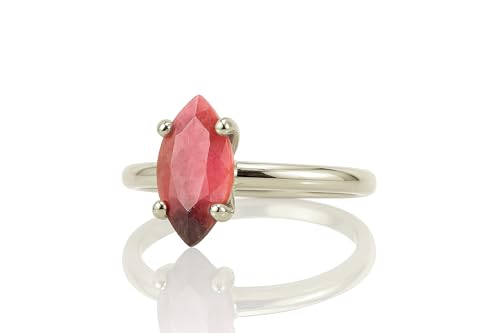 Bague Rhodonite Argent Sterling Marquise, le Bijou de Tous les Jours