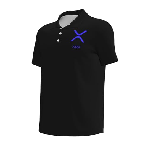 K Xrp Ripple Polo Shirts for Men, Mens Golf Shirt Quick-Dry Short Sleeve Casual - Image 3