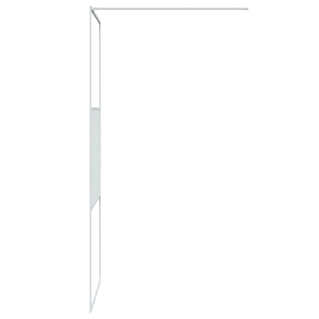 Parete Doccia Walk in Bianca 80x195 cm Vetro Trasparente ESG,Parete per Doccia Walk-in,Parete Doccia,Componenti Doccia,Pareti Doccia-152120
