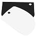 Produktbild FMprofessional, PP, ca. 120x80 mm, 2 STK, gerade, 1x gebaucht, schwarz/weiß Teigschaber-Set 2-teilig, Kunststoff, 12cm