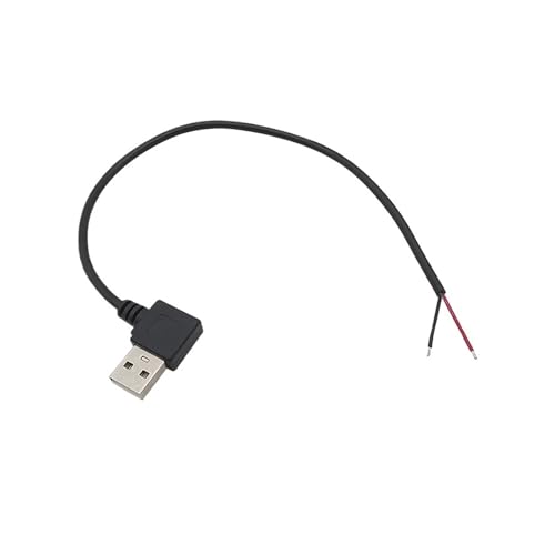Image of 1Pcs 2 Pin 4 Wire 5V USB .0 Type A Male Plug Female Jack Power Supply Cable Charge Connector Extension Cord DIY .3m 1m 2m(Elbow USB male 2pin,0.3M)