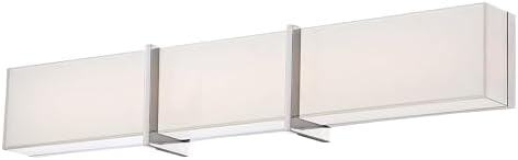 Minka Lavery 2923-77-L High Rise LED Vanity Bath Light, 1-Light, 44 Total Watts, 30-in H x 5.5-in W, Chrome