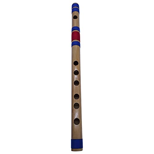 Image of Professional 6 Holes Polished Bamboo Flute - (Indian Flute) With Carry Bag (Scale-F)