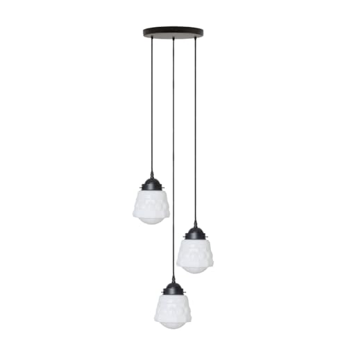 Lampe à suspension à 3 lumières Weimar luminaire vintage salon et salle à manger