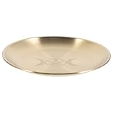 JEWEDECO Bandeja Decorativa de Hierro Dorado Diseño de Pentagrama para Altar, Compacta y Funcional, Adecuado para Sacrificios Familiares y Organización de Joyas