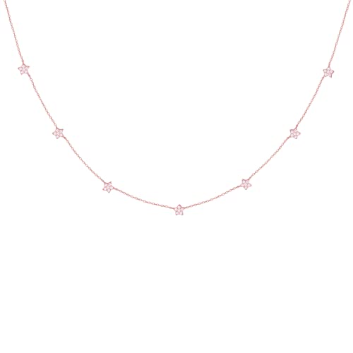 GIVA 925 Silver Rose Gold Star Constellation Pendant with Link Ch...