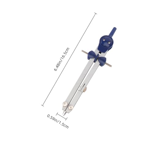 Tofficu Professional Drafting Compass for Drawing with Zinc Alloy Material and Screw-Mount Design, Precision Compass Preventing Unintentional Leg Movements, for Students and Office Workers - Image 2