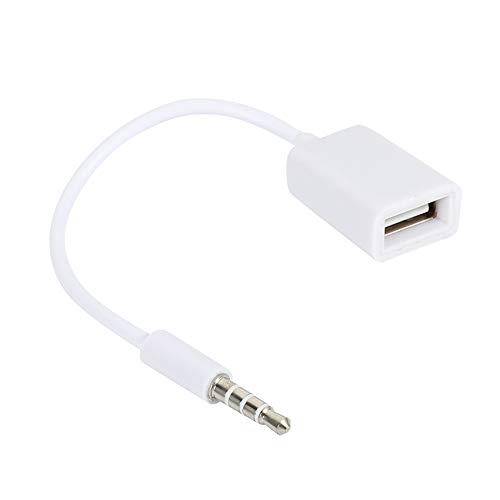 Enchufe de Audio AUX Macho de 3.5 Mm Jack una USB 2.0 Hembra Convertidor Cable Cable Coche MP3