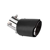 Markenware Carbon Auspuffblende verstellbar 90mm rund für gekrümmte gebogene geknickte Auspuffrohre 35-60mm verstellbar