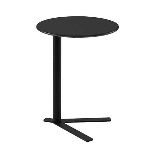 Mesa auxiliar moderna de metal en C ajustable de 48 cm con base en V para sofá 2