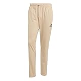 adidas Herren Essentials SMALL Logo Single Jersey Pant, warm Sandstone/Black, S